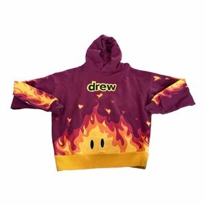 Drew House Secret Fire Oversized Hoodie 'Burgundy'